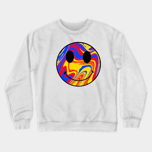 Primary color swirl smile Crewneck Sweatshirt by CalliesArt